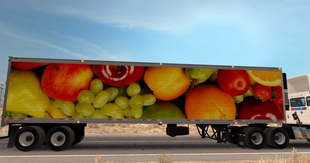 Fresh Fruits standalone reefer trailer for ATS ATS Mod American