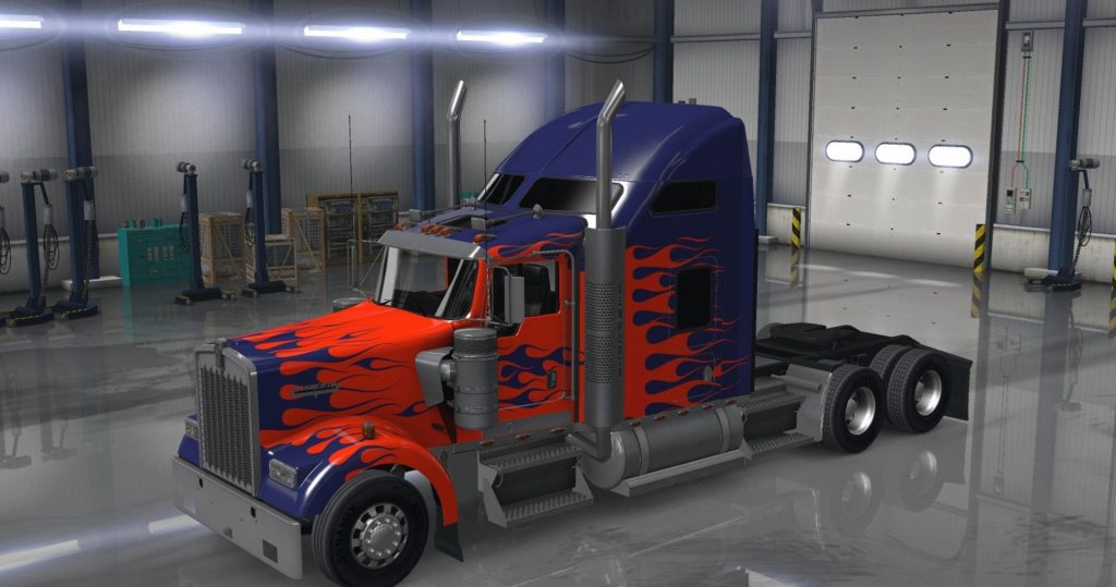 Optimus Prime Kenworth W900 Truck metallic skin - ATS Mod | American ...