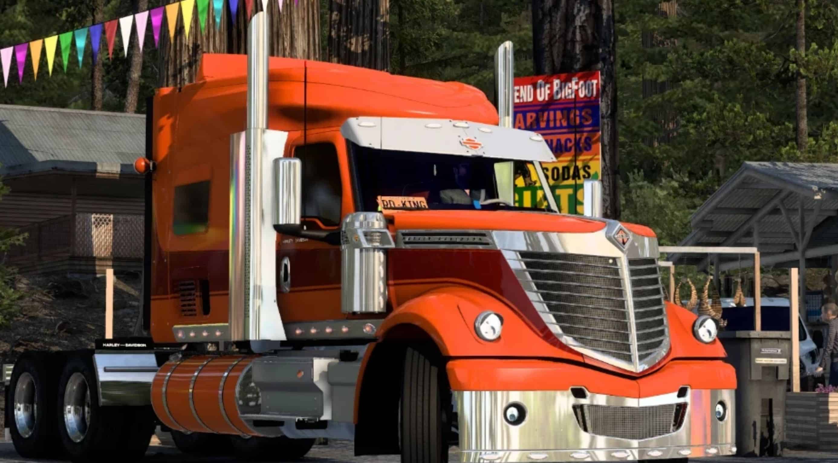 Harley Davidson International Lonestar Truck V57 Mod Ats Mod American Truck Simulator Mod